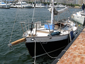 バウスプリットのあるヨット In The Pontoon Bridge バウスプリットのあるヨット In The Pontoon Bridge