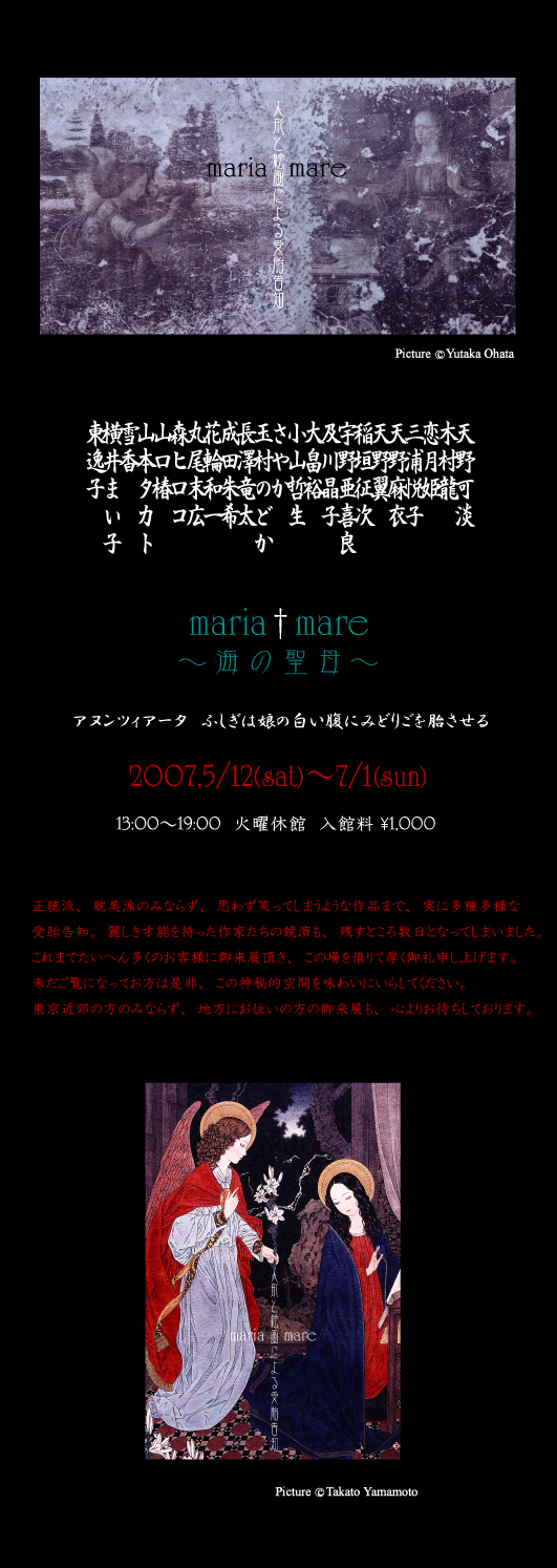 マリアの心臓 人形と絵画による受胎告知 幽霊展 そして 天野可淡へ Dummy