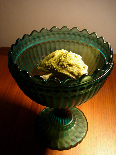 Mattcha (Green tea) ice cream cooked by jordgubbsglass_e0071861_17344739.jpg