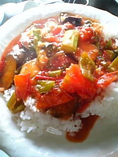 最後の夏野菜カレー_f0145059_1538437.jpg