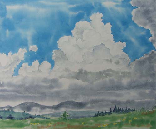夏の雲 水彩画の仲間たち その後