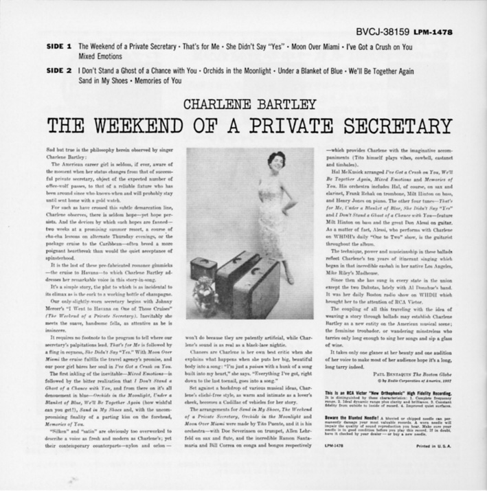 シャーリーン・バートレイ（Charlene Bartley）「秘書の週末」（1957）_e0042361_21461118.jpg