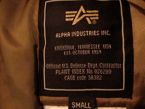 alpha industries cage code 3a382