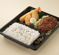 オリジン弁当/海鮮フライ&ハンバーグ弁当_a0093332_21104939.jpg