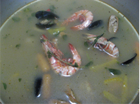 魚貝スープで作るパエリア_d0129249_16375215.jpg