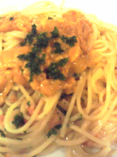 生うにスパゲティー_b0088086_19124962.jpg