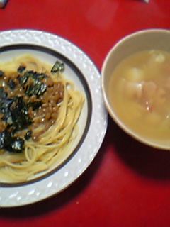 納豆卵パスタを作りました_f0084436_22141019.jpg