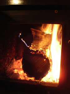 薪ストーブで焼き栗♪_f0106597_2341785.jpg