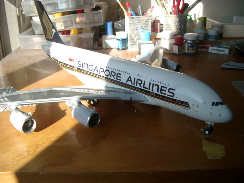 A380-800 N シンガポール航空 へらし 模型 A380-800 N シンガポール航空 へらし 模型