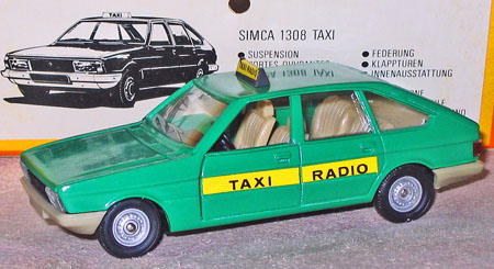 [ my old Solido Collection (31). Matra-Simca \"Bagheera, Simca 1308 GT & Taxi ]_c0019483_20261874.jpg