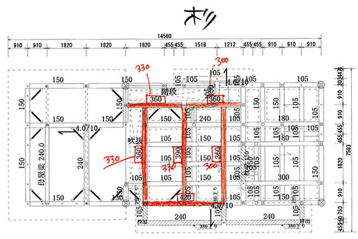 木造住宅の構造設計と秋田杉の強度01：構造計算とヤング係数別