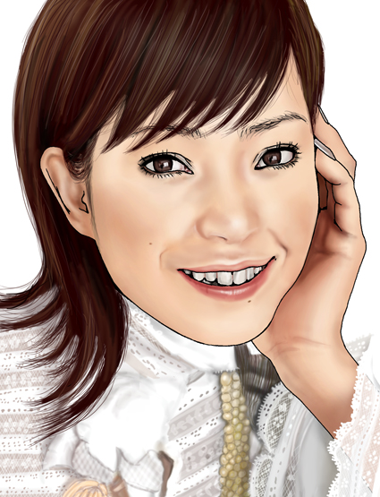 菅野美穂 さん 似顔絵_f0081290_1645725.jpg