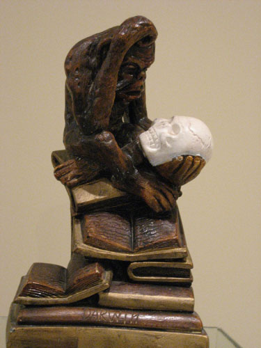 考える猿 ブロンズ像