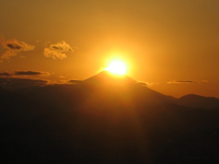 富士山に沈む夕日　３連写_c0141431_2364698.jpg