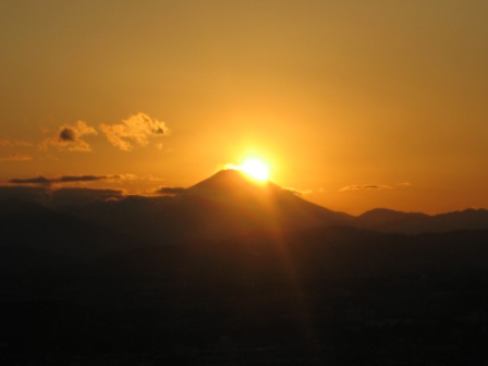 富士山に沈む夕日　３連写_c0141431_2371834.jpg