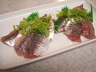 小アジのお刺身 お茶にしませんか