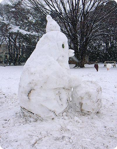ペンギンさんの雪だるま_f0118538_1435558.jpg