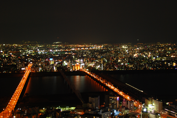 梅田スカイビルからの夜景_e0127621_13354246.jpg