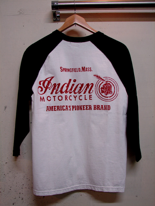 Indian Motorcycle【\"Indian\"Baseball Tee】¥5,900（¥6,195）_a0109830_154541.jpg