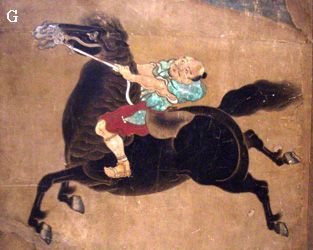 長谷川等伯「牧馬図屏風」　＠東京国立博物館　常設展_b0044404_1874073.jpg