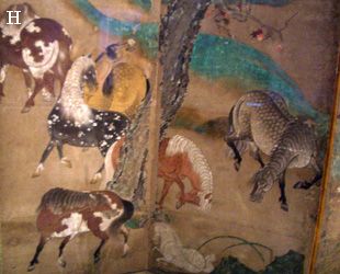 長谷川等伯「牧馬図屏風」　＠東京国立博物館　常設展_b0044404_1881837.jpg