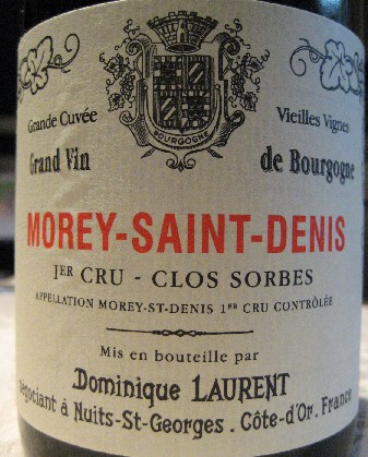 Morey Saint Denis 1er Cru Clos Sorbes 2003　Dominique Laurent_c0013687_15451313.jpg