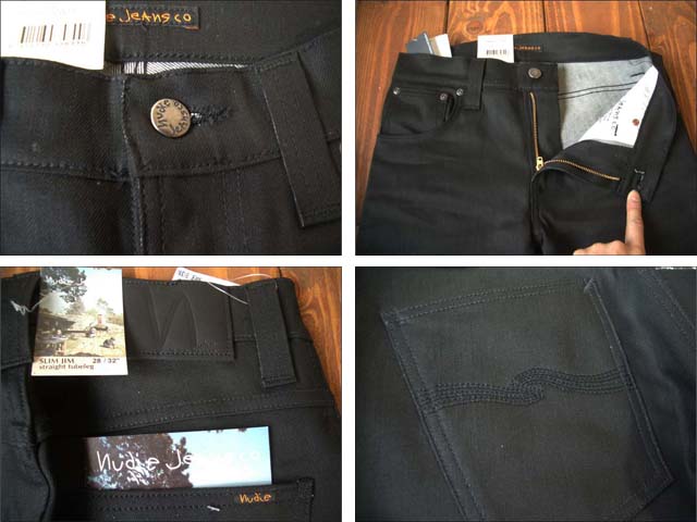 nudie jeans/ヌーディージーンズ slim jim [dry black coated