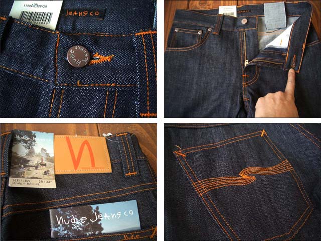 510370● nudie jeans SLIM JIM DRY BROKEN