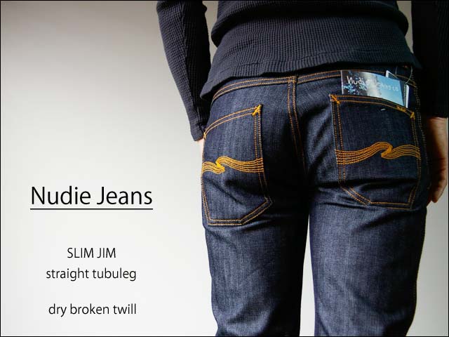 510370● nudie jeans SLIM JIM DRY BROKEN