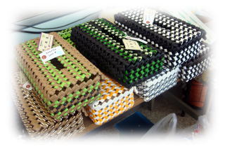 石畳編み ティッシュケース ロハスフェスタで 会いましょう