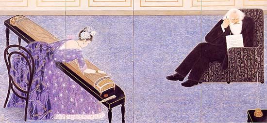 日本画 女性の群像 手描き（近代日本画にみる麗しき女性たち