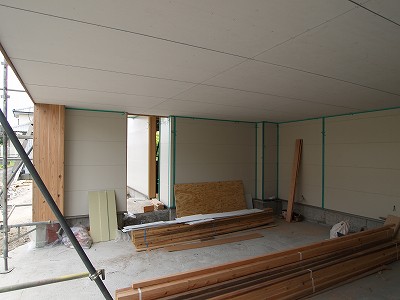 059 車庫の軒天 Shell House工事監理日記