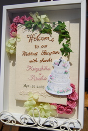 welcomeボード、weddingピロー♡できました_d0127925_1128643.jpg