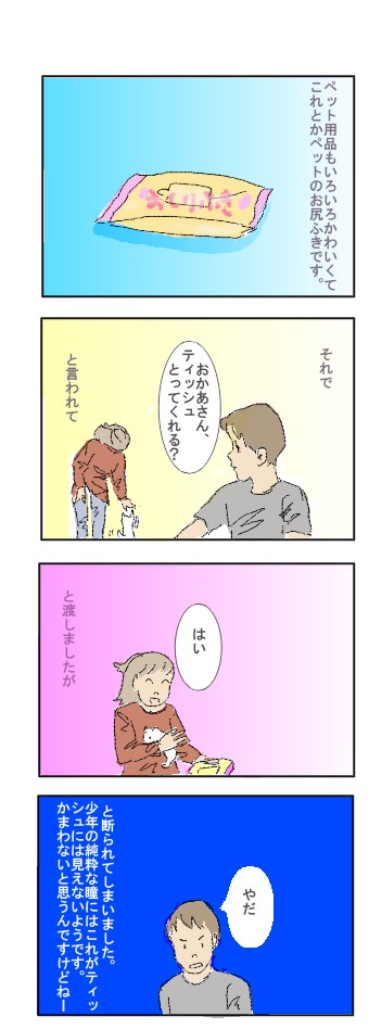 【4コマ連載】ペット用品いろいろ_f0104393_8421481.jpg