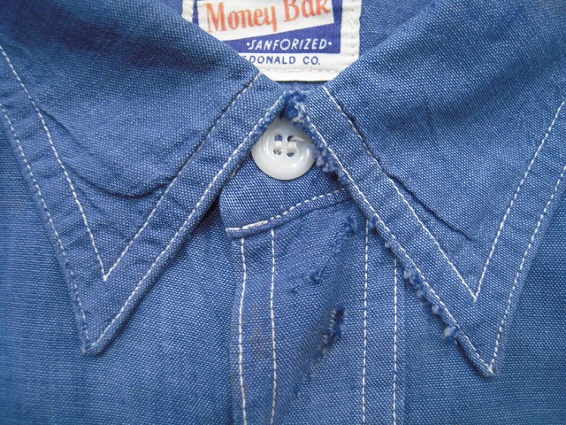 1940-50s? Money Bakブルーシャンブレー ベタシャン オリジナル