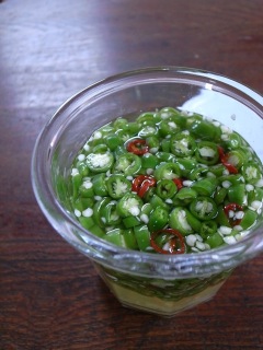 青唐辛子の酢漬け ふつうごはん Simple Food 青唐辛子の酢漬け ふつうごはん Simple Food