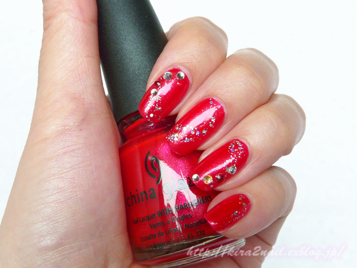 今週のネイル 08 05 18 China Glaze 739 Red Curl Grl きらきらブログ