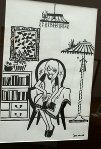 村上トモミ イラスト展〜「ときめきのひとかけら」〜はじまってます!_a0017350_99372.jpg