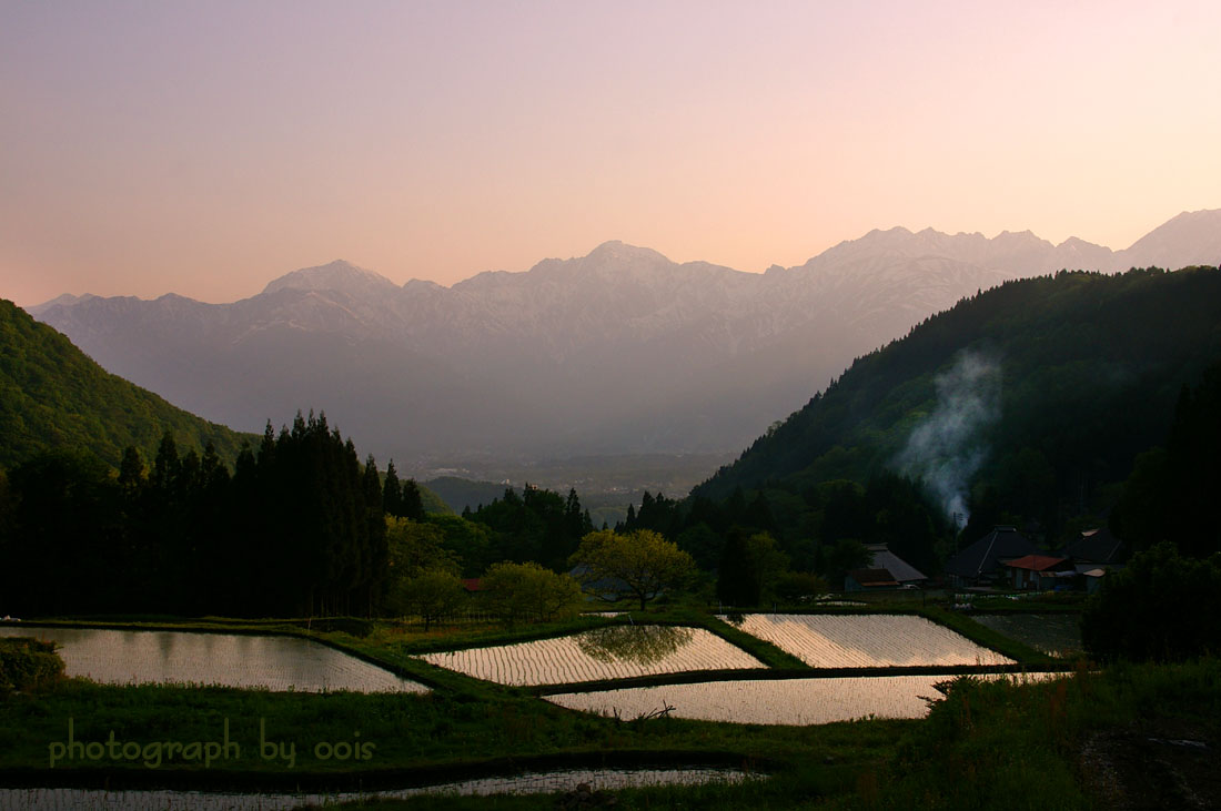 青鬼集落・棚田の夕景_e0123723_16483586.jpg