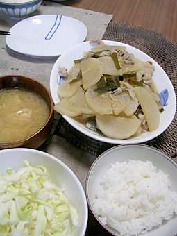 08.05.28「大根と豚肉のさっぱり煮」_f0164393_0215599.jpg