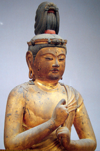 【エリンギ】 毘沙門天 ・大日如来坐像 京都山科にある毘沙門堂門跡本殿に祀られている御本尊のお前立ち