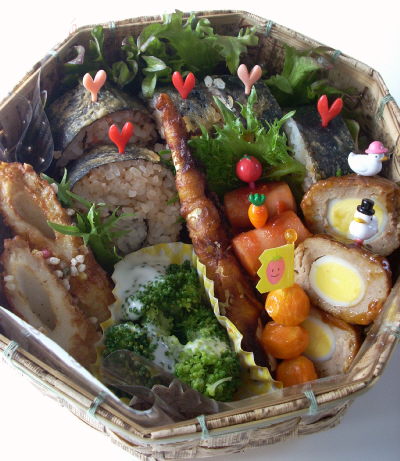「主食」明太子海苔巻き天ぷら、とお弁当_f0168317_1032048.jpg