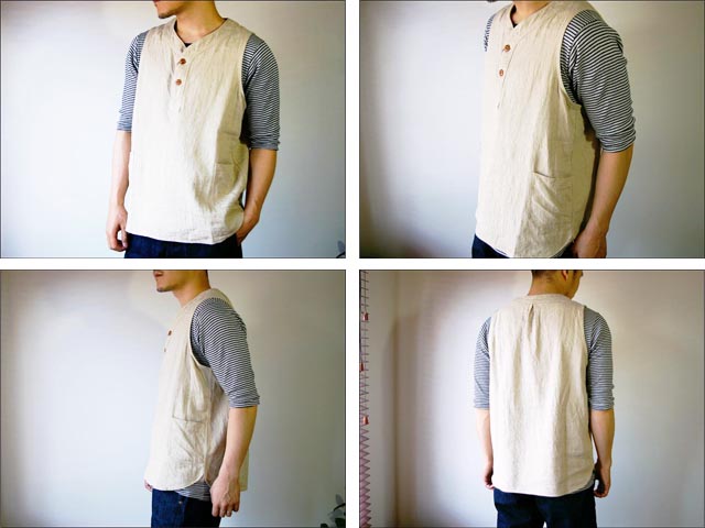 django atour/ジャンゴアトゥール　henley sleeveless /ヘンリースリーブレス_f0051306_0504322.jpg