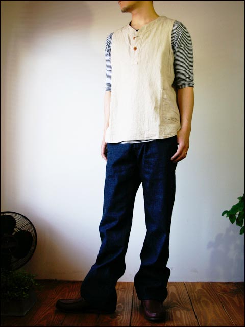 django atour/ジャンゴアトゥール　henley sleeveless /ヘンリースリーブレス_f0051306_0505921.jpg