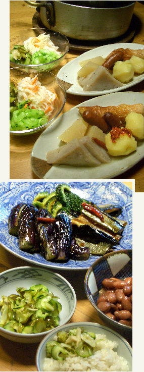 暑いときには熱いもの ばーさんがじーさんに作る食卓