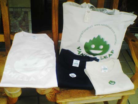 VANILLA LEAF オリジナルエコバックとTシャツ作りました_e0074935_14311178.jpg