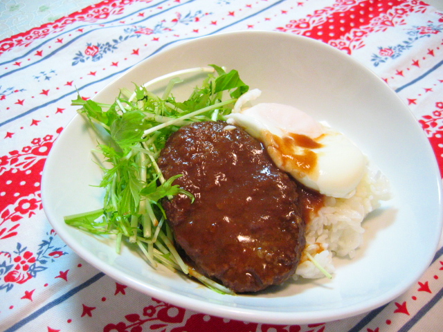 ロコモコ丼♪★昨日の晩ゴハン＆おやつ報告（7/1）_f0025795_10391030.jpg