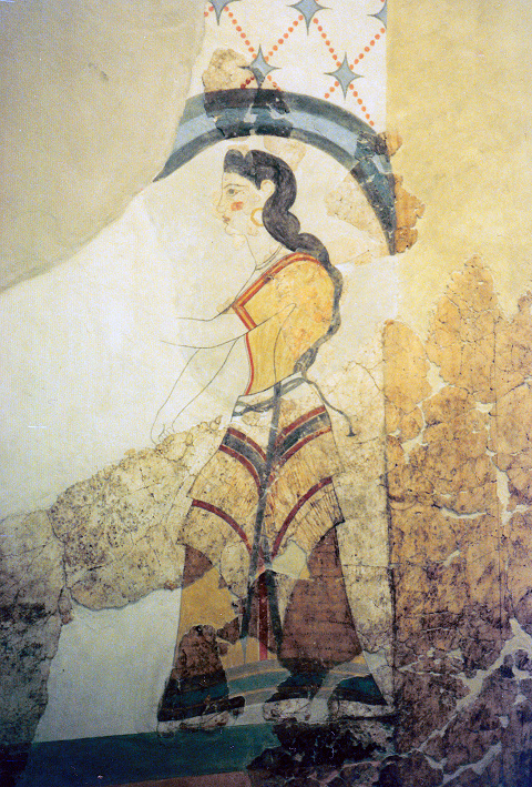 アテネ国立考古学博物館（4） サントリーニ島の壁画 : 模糊の旅人