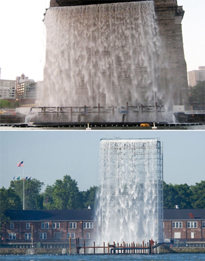 ニューヨークの港に巨大な滝のアート出現 New York City Waterfalls_b0007805_1103881.jpg
