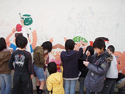 壁画アート・阿波おどりを描こう/前半（2008.1/8〜1/22）_f0043592_027599.jpg